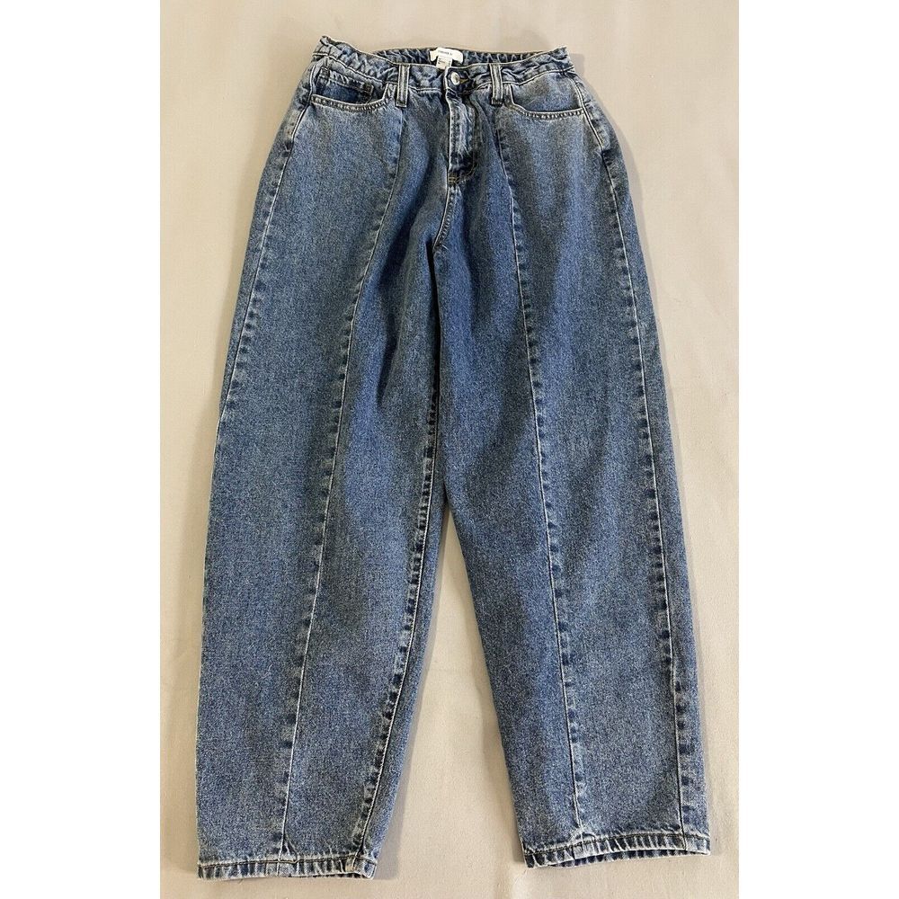 Forever 21 Jeans Womens 30 Blue Super High Rise Mom Cotton Denim Vintage (28x28)
